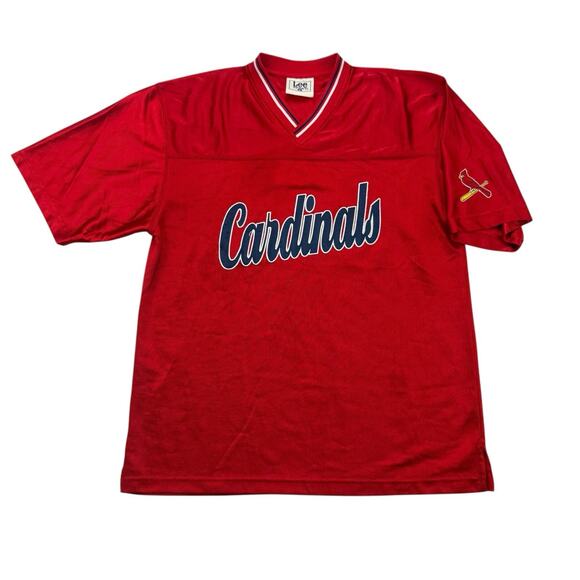 Vintage St Louis Cardinals Shirt Mens Large L Red Lee Short Sleeve MLB Baseball - Picture 1 of 12